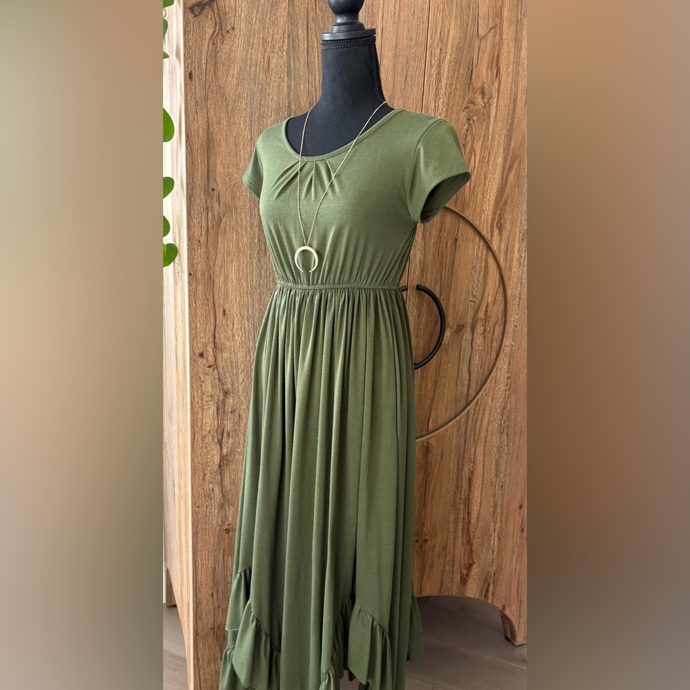 Joyfolie Olive Midi Dress